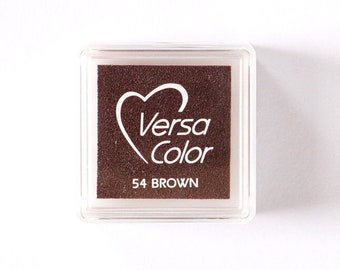 Mini Ink Pad VersaColor BROWN No. 54, small, Pigment Ink, brown ink pad, Stamp Pad, Embossing Ink, Multipurpose, Versa Color InkPad