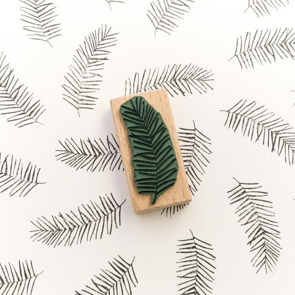 Rubber Stamp Fir Branch, Christmas Stamp, fir stamp, botanical stamp, garden stamp, plant Stamp, floral stamp, wooden stamp, buju stamp