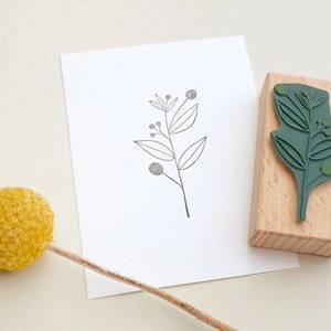 Stempel Zweig mit Beeren, Stempel, Pflanzenstempel, Gartenstempel, Stempel Pflanzen, floraler Stempel, Zweig Stempel