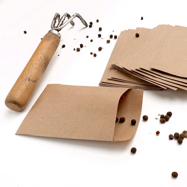 10 Seed Packets Envelopes Kraft Wedding Favor Envelopes Small Mini Kraft Seed Envelopes Kraftpapier Brown Gardening Craft Gardening Seeds