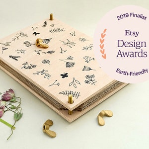 Blumenpresse aus Holz für Kinder & Erwachsene, Pflanzenpresse, handgemacht, Herbarium, Geschenk Einschulung, ETSY DESIGN AWARDS