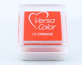 Stempelkissen Orange (orange), VersaColor No. 13, kleines Stempelkissen, orangefarbenes Stempelkissen, Pigment Stempelkissen, Stempelkissen