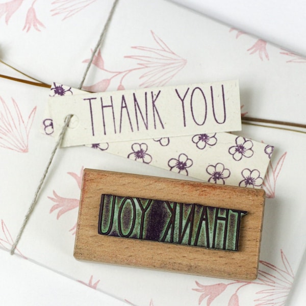 Stamp THANK YOU, simple thank you stamp, handlettered stamp, wedding stamp