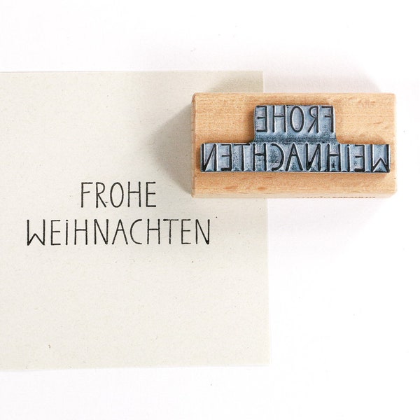 Stempel FROHE WEIHNACHTEN | Textstempel Weihnachten, Weihnachtsstempel