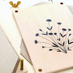 Flower Press, MEADOW FLOWERS, wooden leaf press, plant press, gardeners, school enrollment, first day at school, birthday gift, floral gift image 2