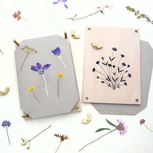 Flower Press, MEADOW FLOWERS, wooden leaf press, plant press, gardeners, school enrollment, first day at school, birthday gift, floral gift image 3