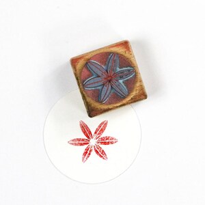 Stempel BLAUSTERN, Motivstempel Blüte, Blumenstempel, florales Design, Blütenstempel