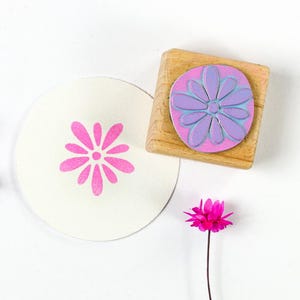 Sello LIVERFLOWER, sello con motivo flor, sello flor, sello floral