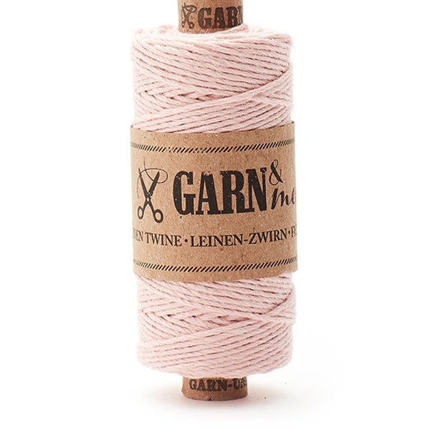 Bäcker Garn Puderrosa, Rose, Bakers Twine, Leinen Garn, 100% Leinen, Dekoration, Band, Garn, Leinen-Zwirn