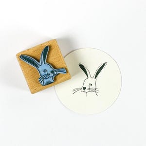 Stempel Herz Hase, Stempel Osterhase, Motivstempel Ostern, Stempel für Ostergrüße & Deko, Osterstempel, Hasenstempel