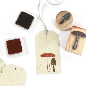 Stamp PARASOL, stamp mushroom, wooden stamp, nature stamp image 2