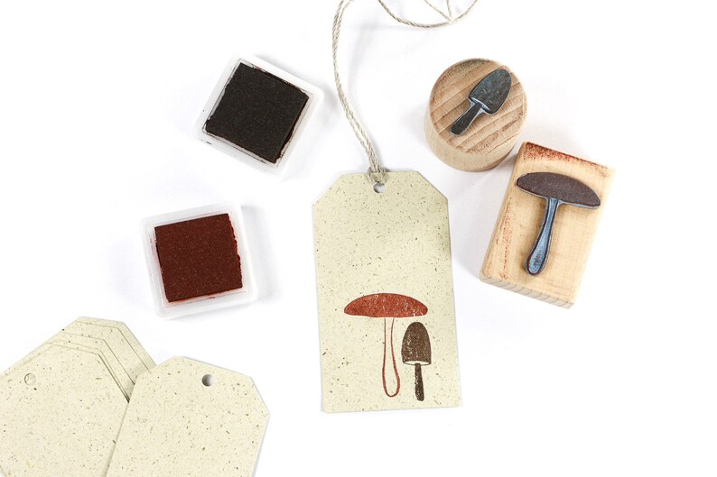 Stamp PARASOL, stamp mushroom, wooden stamp, nature stamp image 2