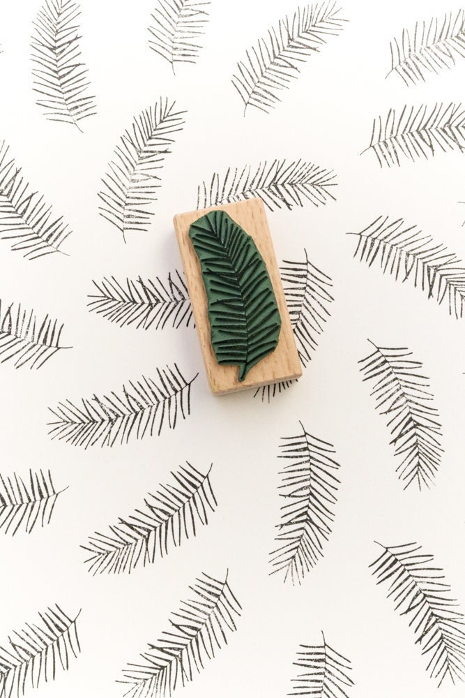 Rubber Stamp Fir Branch, Christmas Stamp, fir stamp, botanical stamp, garden stamp, plant Stamp, floral stamp, wooden stamp, buju stamp