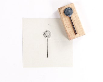 Stamp CRASPEDIA, billy buttons stamp, floral stamp, botanical stamp, abstract botanical stamp, billy balls, woollyheads