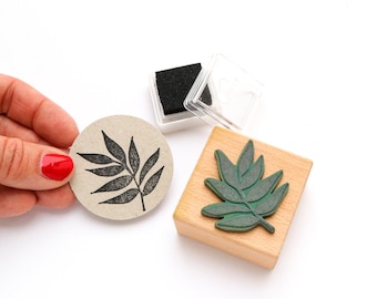 Plant stamp ASH TREE LEAF, leaf stamp, botanical stamp, plant stamp, rubber stamp, gift for gardener, eco-friendly rubber stamp, buju stamp