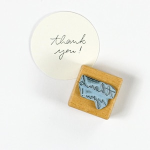 Stempel THANK YOU, Textstempel, Typostempel, Stempel Danksagung, Danke Stempel