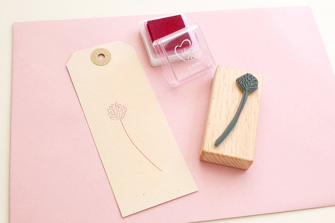Stamp Blossom Floral Rubber Stamp Spring Stamp Flower - Etsy
