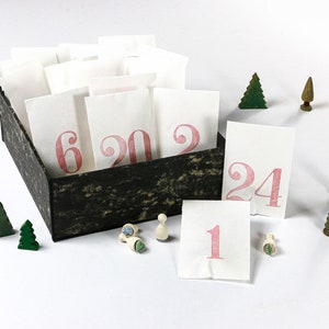 Ministempel Adventskalender | Stempel-Adventskalender 2024 | rosé