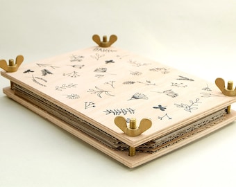 CRAFFANCY Kit de prensa de flores, 1 juego de arte de madera, libro de prensa de plantas, kit de prensa de hojas para manualidades, manualidades de flores, aprendizaje al aire última intervensión