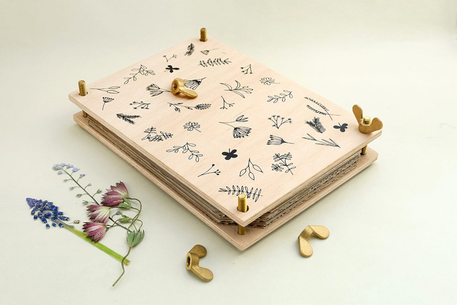 Flower Press Wooden Flower Press for Adults and Kids Etsy