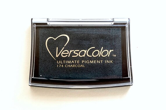 Tsukineko VersaColor Charcoal Pigment Inkpad - Small Size For Stamping And Embossing