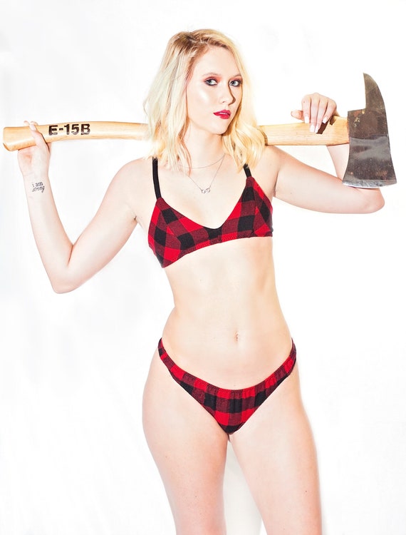 flannel bralette