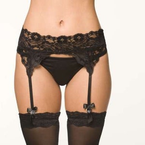 Black Lingerie- Lace Garter Belt