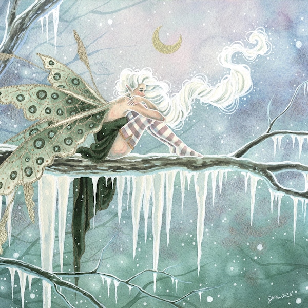 Fairy Art Print - Whimsical Watercolor Illustration, Fantasy Art