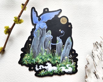 Fantasy Art Sticker - Spring of Ethereal Friendship - fantasy art. whimsical art.