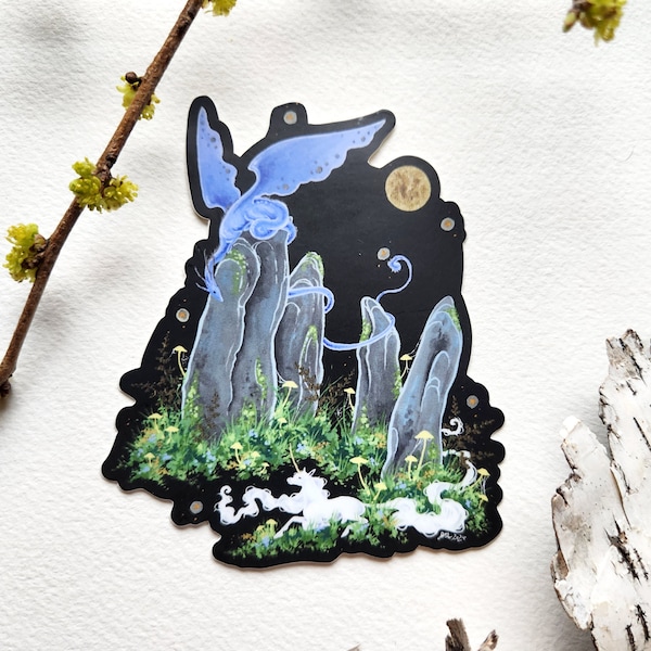 Fantasy Art Sticker - Spring of Ethereal Friendship - fantasy art. whimsical art.