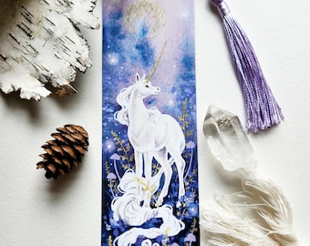 Unicorn Bookmark - fantasy art. unicorn art. whimsical art.