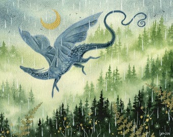 ドラゴンの絵画、ドラゴンアート、ファンタジーアート、ファンタジー