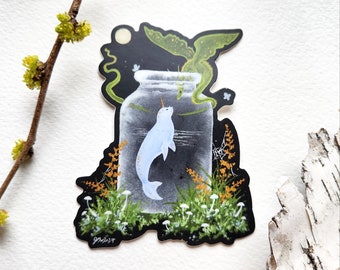 Dragon Art Sticker - Oh, Hello! - fantasy art. whimsical art.