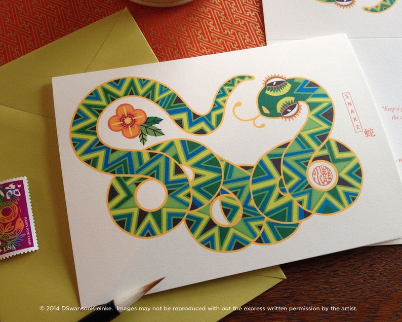 Gift Set of 12 Zodiac Animals Lunar New Year Cards Chinese New Year Cards