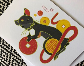 Rat Chinese New Year Card - Chinese Zodiac Mouse