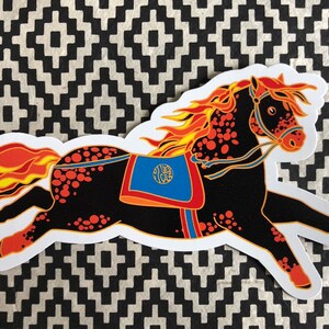 Horse Year - Running Pony - Vinyl Diecut Sticker - CNY