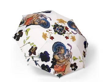 Estás a salvo en el paraguas de arte de jardín de la tía Louvenia.