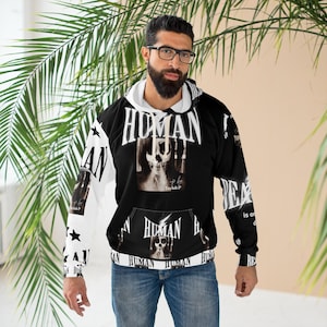 Halloween Human Design Unisex Pullover Hoodie - Spooky Costume Sweatshirt, Ghostly Halloween Jumper, Scary Fall Apparel, Creepy All Hallows