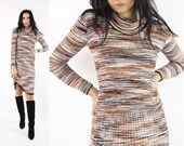 Vintage 70 39 s Knit Skirt Top Sweater Dress 1970 39 s Small S