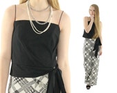 Vintage 80s Blouse Camisole Top Black Chiffon Top Crop Cami Peplum Shirt Disco Top 1980s Medium M