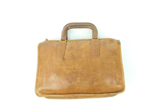 Vintage 70's COACH Leather Briefcase Purse 1970's