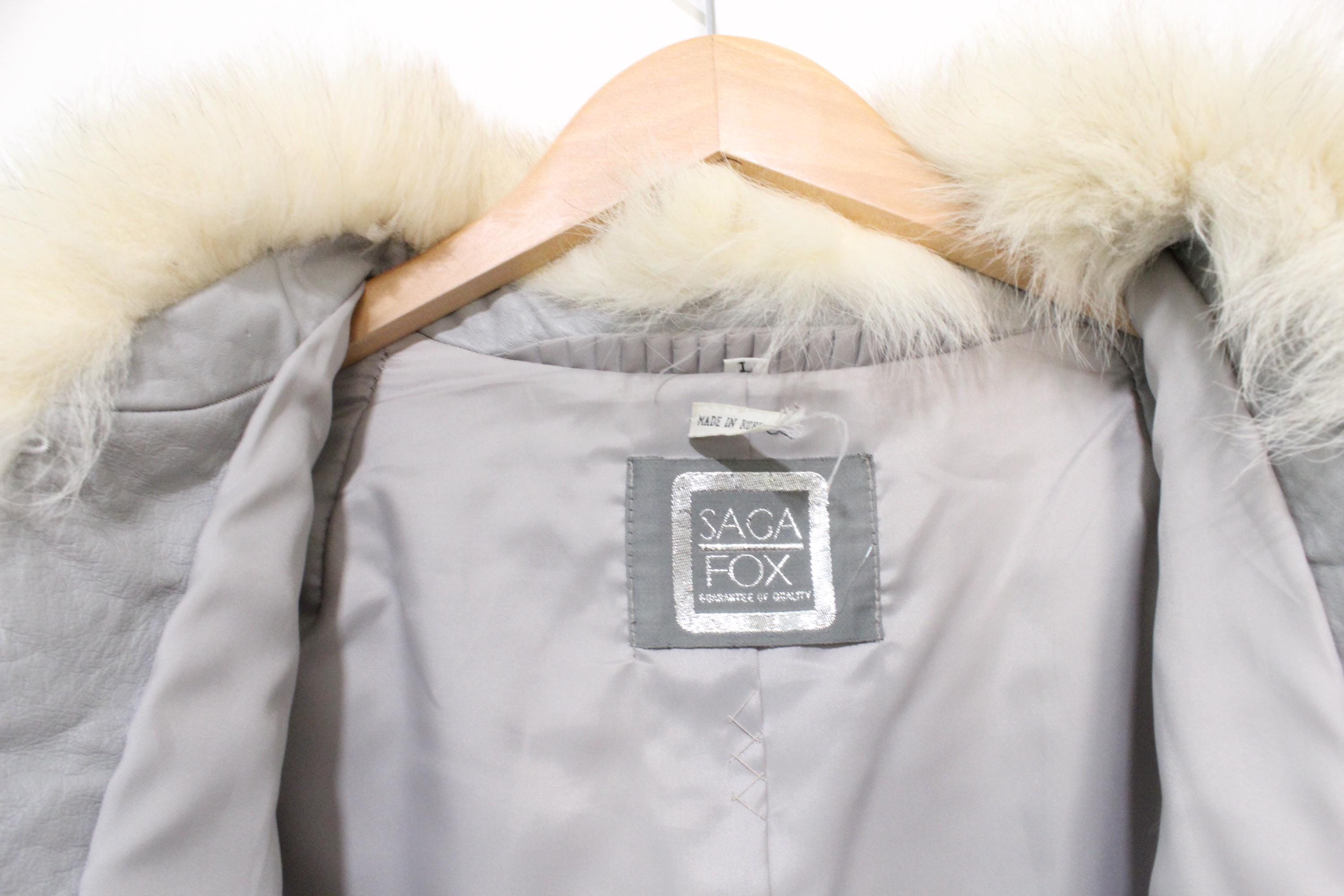 80's SAGA FOX Fur Coat Large L - Etsy