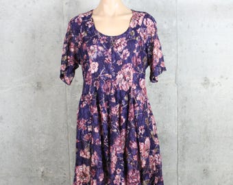 Minivestido de encaje estilo años 90, talla L