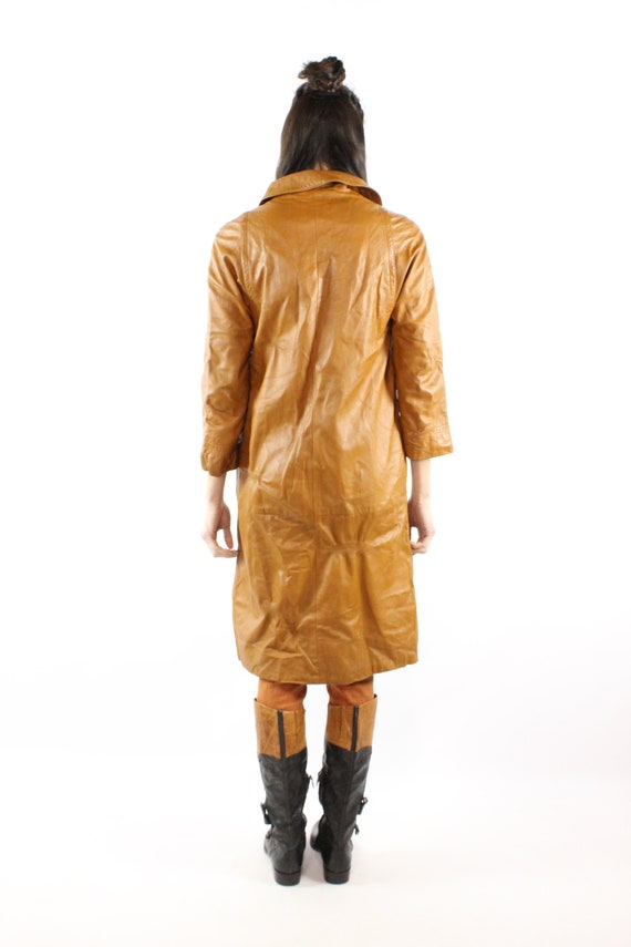 70's LANVIN Vinyl Trench Coat Small S - image 5