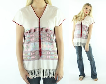 1970's Tunic Blouse Medium Large M L