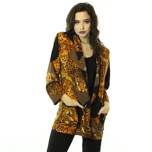 90&#39;s Leopard Blazer Medium M