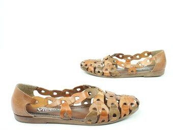 80's Leather Huarache Sandals Size 8