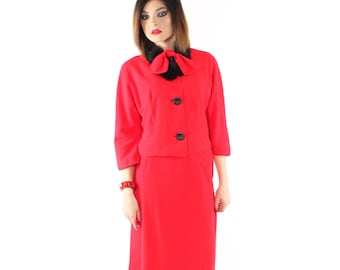 60's Suit Blazer Skirt Medium M