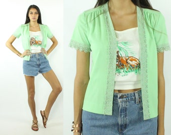 70's Mint Green Blazer Medium M