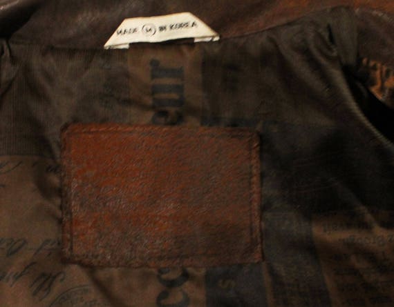 80's Brown Leather Jacket Medium M - image 7